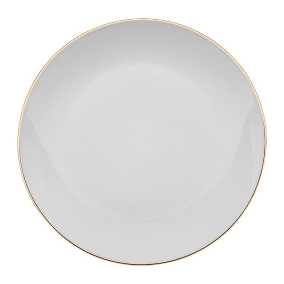 AMBITION ROYAL Talerz obiadowy 27 cm / szary ze złotym zdobieniem 