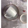WYPRZEDAŻ! LUBIANA BOSS 6630Z Komplet 5 spodków do filiżanek 200 ml / szary / porcelana ręcznie malowana