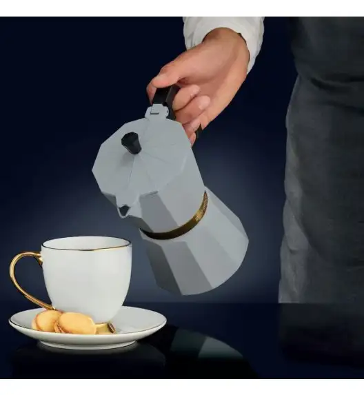 AMBITION ROYAL Kawiarka do kawy 300 ml / szara / aluminium 