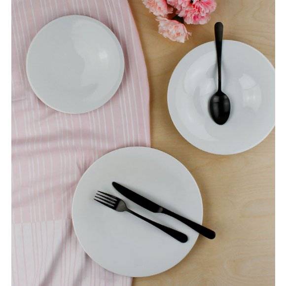 WYPRZEDAŻ! DOMINO A-E Komplet 10 talerzy dla 5 osób / porcelana