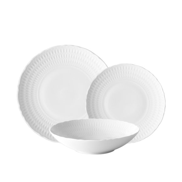 WYPRZEDAŻ! ĆMIELÓW SOFIA 0001 BIAŁA Komplet 6 elementowy dla 1 osoby / porcelana