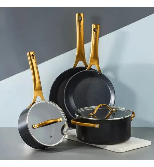 AMBITION ROYAL Garnek z pokrywką 20 cm / 2,8 l / aluminium / z powłoką Qualum Basic