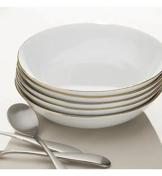 WYPRZEDAŻ! CHODZIEŻ CITY ZŁOTY B326 Komplet 12 talerzy dla 6 osób / porcelana