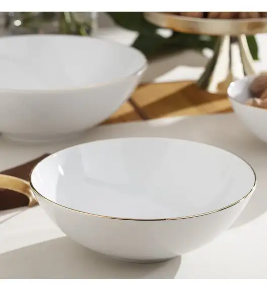 WYPRZEDAŻ! CHODZIEŻ CITY ZŁOTY B326 Komplet 12 talerzy dla 6 osób / porcelana