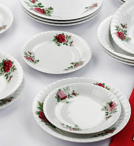 WYPRZEDAŻ! CHODZIEŻ IWONA B826 Komplet 12 talerzy dla 4 osób / porcelana