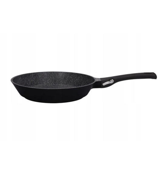 ZWIEGER BLACK STONE CONNECT Patelnia 24 cm z odczepianą rączką + pokrywka uniwersalna 24/26/28 cm | GREBLON non-stick