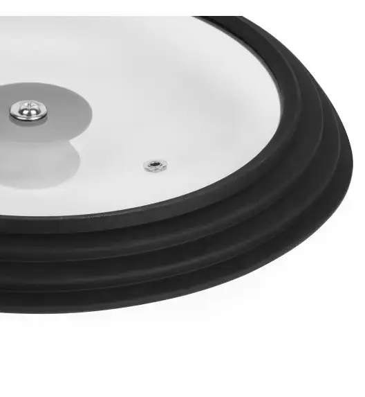 ZWIEGER BLACK STONE CONNECT Patelnia 24 cm z odczepianą rączką + pokrywka uniwersalna 24/26/28 cm | GREBLON non-stick