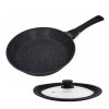 ZWIEGER BLACK STONE CONNECT Patelnia 24 cm z odczepianą rączką + pokrywka uniwersalna 24/26/28 cm | GREBLON non-stick
