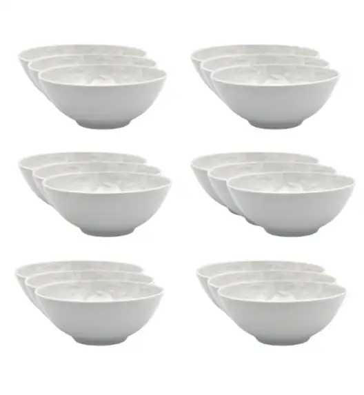 LUBIANA ORIENTAL | BIAŁY |  Salaterka 15 cm - 18 SZT. | porcelana luz 