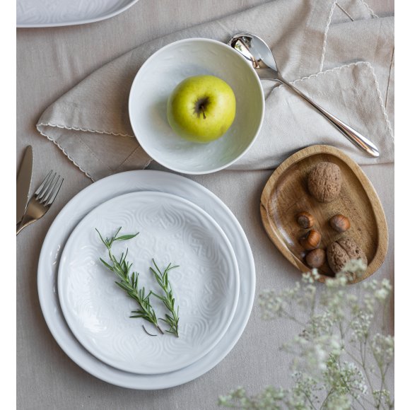 LUBIANA ORIENTAL | BIAŁY | Talerz deserowy 21 cm x 18 SZT. | porcelana luz 