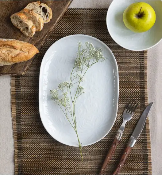 LUBIANA ORIENTAL | BIAŁY | Półmis owalny 28 cm - 18 SZT. | porcelana luz 