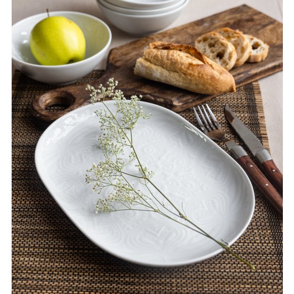 LUBIANA ORIENTAL | BIAŁY | Półmis owalny 28 cm - 18 SZT. | porcelana luz 