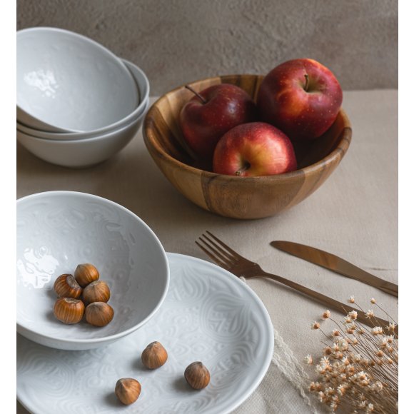 LUBIANA ORIENTAL | BIAŁY | Serwis obiadowy 6/18 el | porcelana