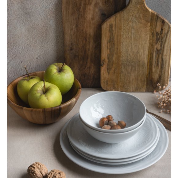 LUBIANA ORIENTAL | BIAŁY | Serwis obiadowy 6/18 el | porcelana