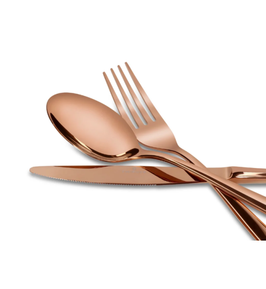 ZWIEGER VESPER COPPERY Sztućce komplet 72 elementy dla 18 osób / miedziane