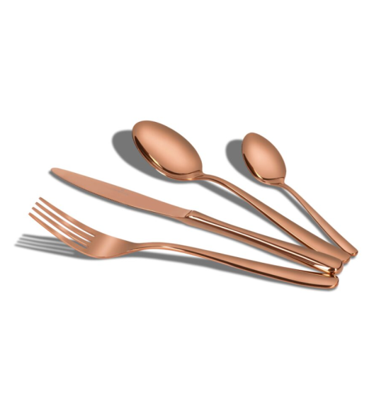 ZWIEGER VESPER COPPERY Sztućce komplet 72 elementy dla 18 osób / miedziane