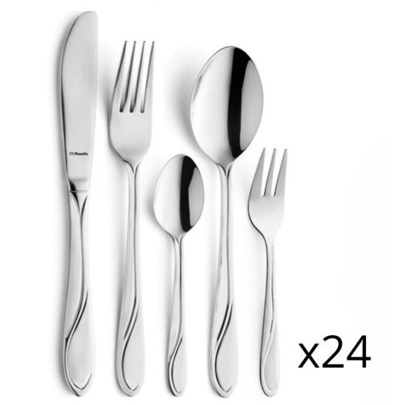 AMEFA WHISPER Sztućce UE 120 elementów dla 24 osób / stal nierdzewna / luzem