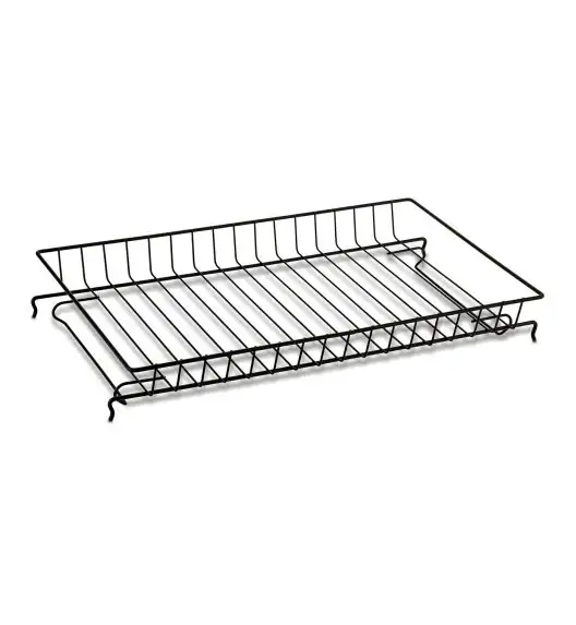 TADAR NOVA Dwupoziomowa suszarka do naczyń z 2 tacami i ociekaczem + uchwyt na deskę 53 x 33 x 24 cm / czarna
