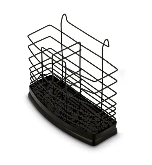 TADAR NOVA Dwupoziomowa suszarka do naczyń z 2 tacami i ociekaczem + uchwyt na deskę 53 x 33 x 24 cm / czarna