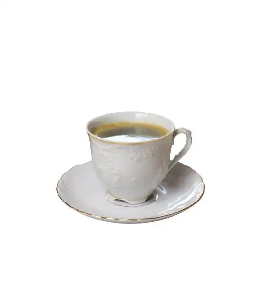 WYPRZEDAŻ! ĆMIELÓW ROCOCO 3604 ZŁOTA LINIA Komplet 2 spodków do filiżanek / porcelana