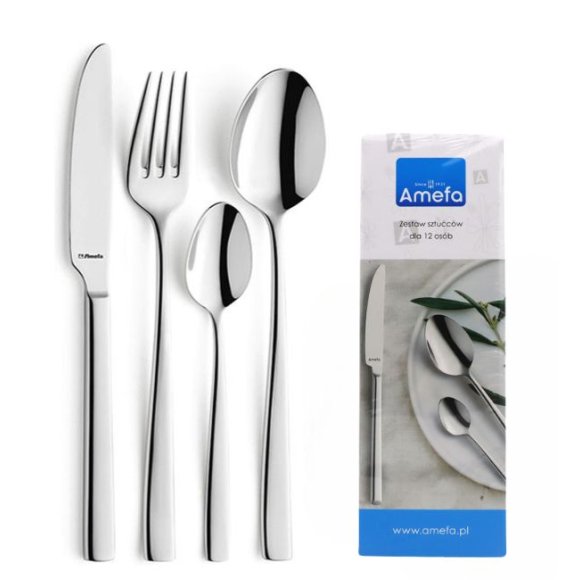 WYPRZEDAŻ! AMEFA MARTIN Sztućce UE Komplet 60 el w pudełku uniwersalnym / 12 os / połysk