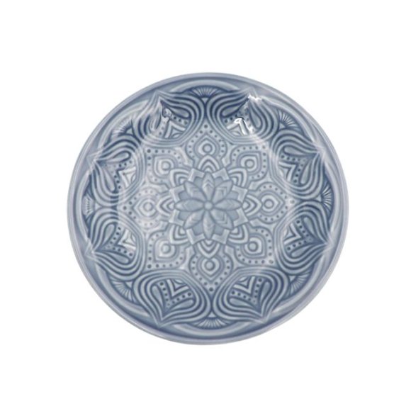 LUBIANA ORIENTAL | K9 SZARO - NIEBIESKI | Talerz deserowy 21 cm | porcelana luz 