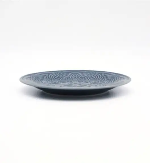 LUBIANA ORIENTAL | K9 SZARO - NIEBIESKI | 6x Talerz deserowy 21 cm | porcelana luz 