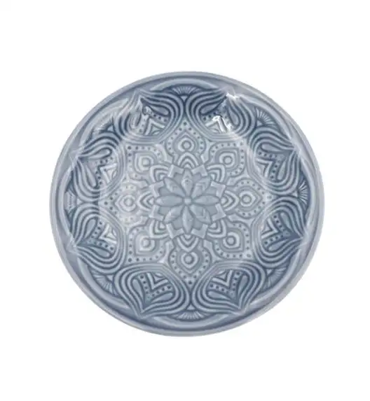 LUBIANA ORIENTAL | K9 SZARO - NIEBIESKI | 18x Talerz deserowy 21 cm | porcelana luz 