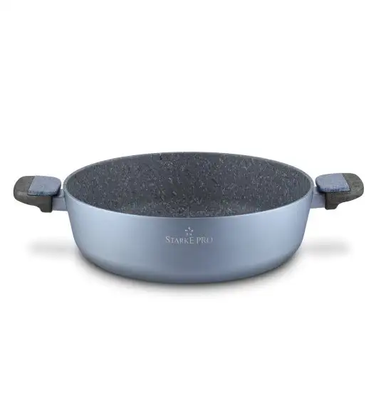 STARKE PRO DOUBLE Patelnia 28 cm z pokrywką / dwa uchwyty / non-stick / indukcja