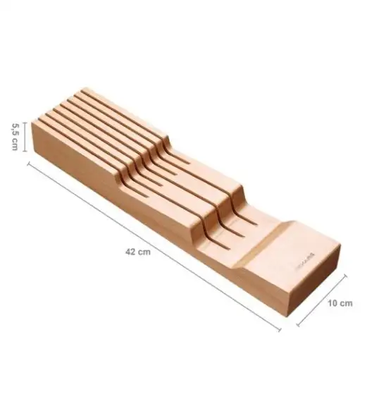 FISKARS EDGE Komplet 7 noży kuchennych + drewniany blok do szuflady 