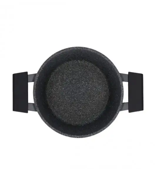 ZWIEGER BLACK STONE Zestaw garnków z pokrywkami 20, 24, 28 cm + Brytfanna 32 cm / GREBLON C3 GRANITE non-stick