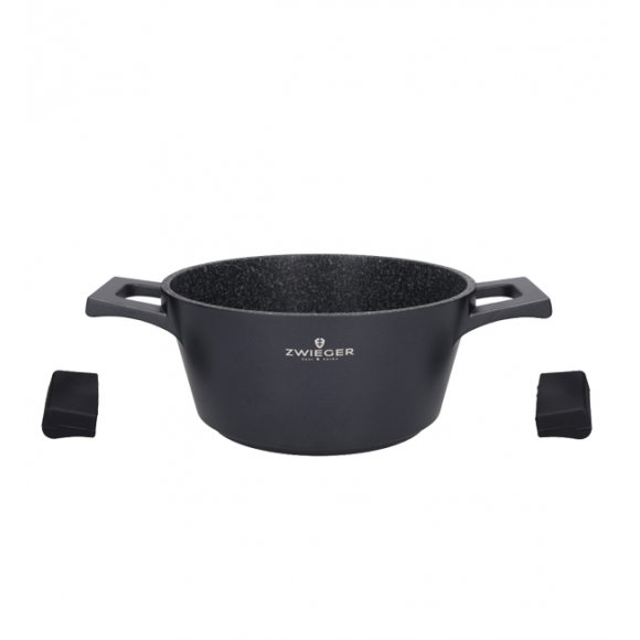 ZWIEGER BLACK STONE Zestaw garnków z pokrywkami 20, 24, 28 cm + Rondel 16 cm + Patelnie 20, 24, 28 cm + Brytfanna 33 cm