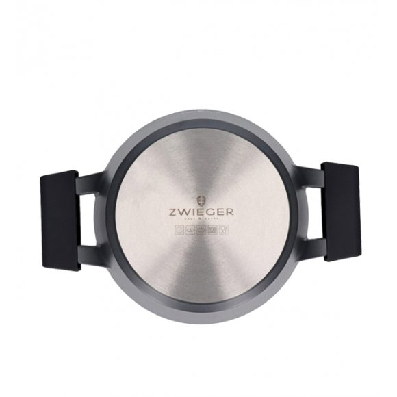ZWIEGER BLACK STONE Zestaw garnków z pokrywkami 20, 24, 28 cm + Rondel 16 cm + Patelnie 20, 24, 28 cm + Brytfanna 33 cm