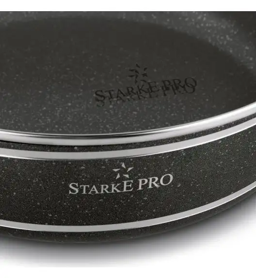 STARKE PRO CELEBRITY MARBLE Patelnia głęboka 28 cm + pokrywka / non-stick / indukcja