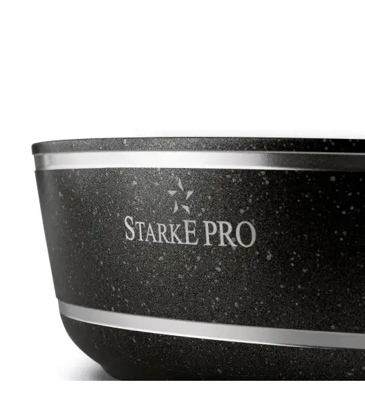 STARKE PRO CELEBRITY MARBLE Patelnia głęboka 28 cm + pokrywka / dwa uchwyty / non-stick / indukcja