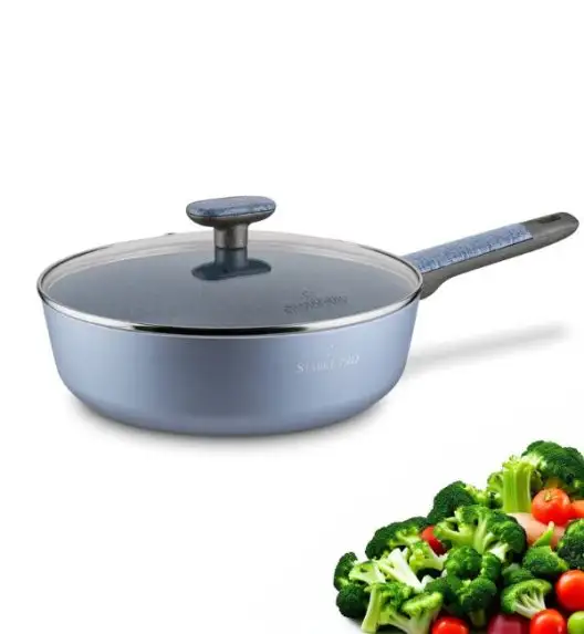 STARKE PRO DOUBLE Patelnia głęboka 28 cm z pokrywką / non-stick / indukcja