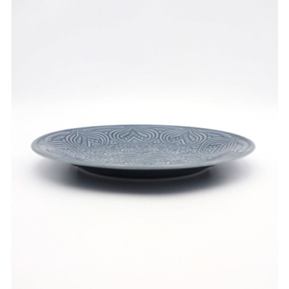 LUBIANA ORIENTAL | K9 SZARO - NIEBIESKI | 6 SZT. Talerz obiadowy 25 cm | porcelana luz 