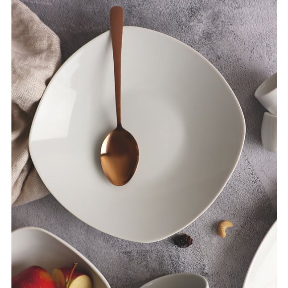 WYPRZEDAŻ! WATERSIDE SIMPLY WHITE komplet 6 talerzy dla 2 osób / porcelana