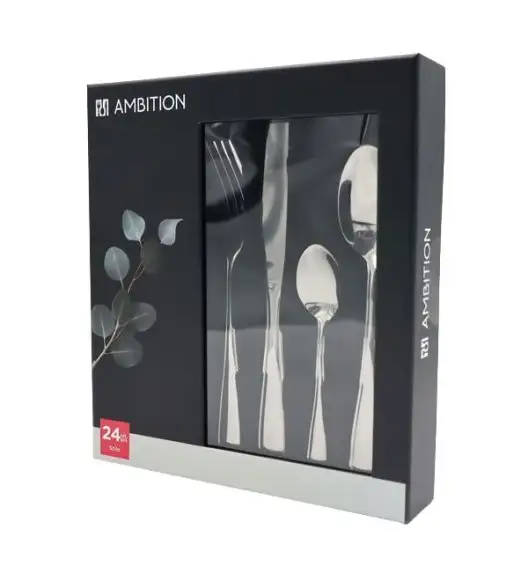 AMBITION STILO Sztućce Komplet 24 el pudełko / 6 osób