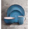 WYPRZEDAŻ! EXCELLENT HOUSEWARE Komplet 4 talerzy deserowych / niebieskie / ceramika