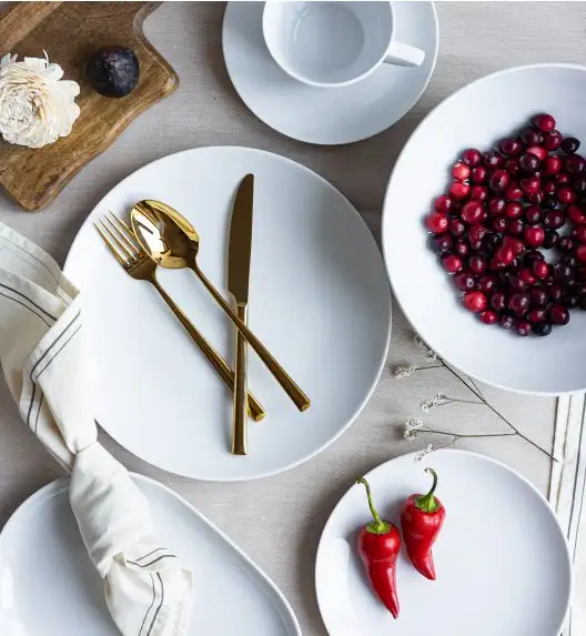 LUBIANA BOSS BIAŁY Serwis obiadowy 22 el / 6 osób 