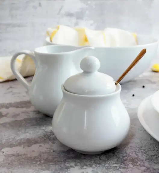 LUBIANA BOSS BIAŁY Serwis obiadowo - kawowy 34 el / 6 osób 