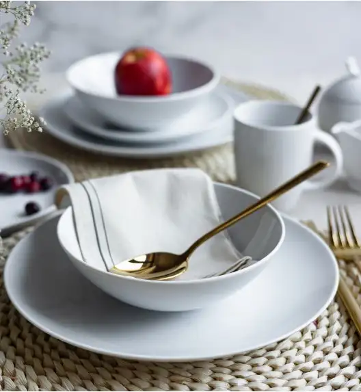 LUBIANA BOSS BIAŁY Serwis obiadowo - kawowy 36 el / 6 osób 