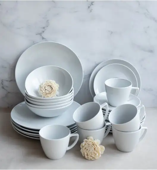 LUBIANA BOSS BIAŁY Serwis obiadowo - kawowy 46 el / 6 osób 