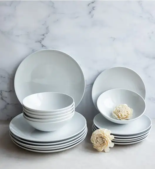 LUBIANA BOSS BIAŁY Serwis obiadowy 40 el / 12 osób