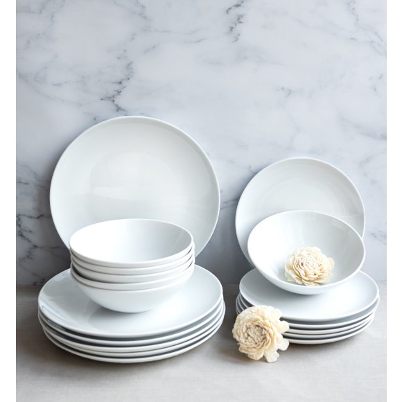 LUBIANA BOSS BIAŁY Serwis obiadowy 48 el / 12 osób 