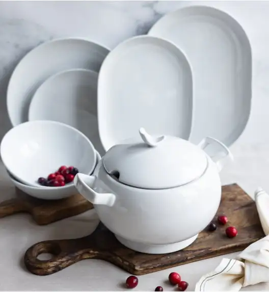 LUBIANA BOSS BIAŁY Serwis obiadowo - kawowy 67 el / 12 osób 