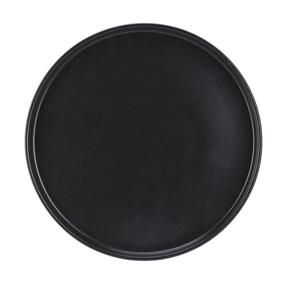 WYPRZEDAŻ! EXCELLENT HOUSEWARE Komplet 4 talerzy obiadowych / czarny  / ceramika