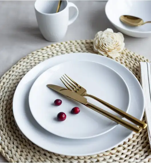 LUBIANA BOSS BIAŁY Serwis obiadowy 80 el / 24 osoby | porcelana