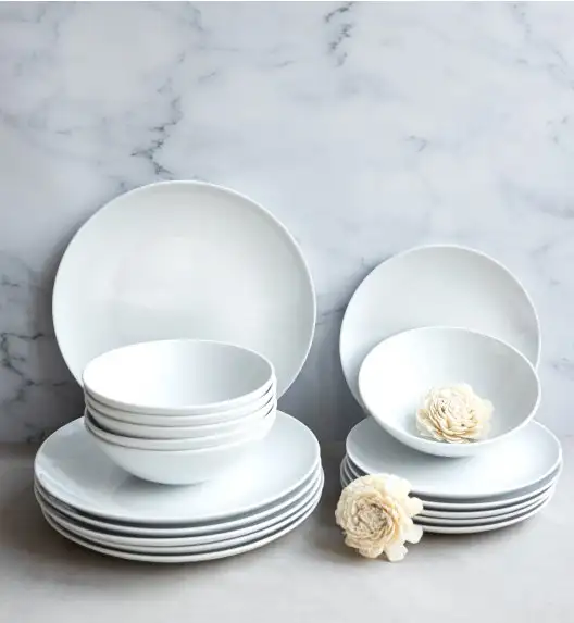 LUBIANA BOSS BIAŁY Serwis obiadowy 80 el / 24 osoby | porcelana